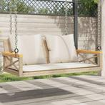 vidaXL Schommelbank met kussens 109x62x40 cm poly rattan, Tuin en Terras, Verzenden, Nieuw, Rotan