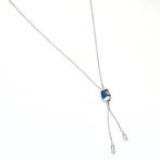 Ketting met hanger - 14 karaat Witgoud -  0.52ct. tw.