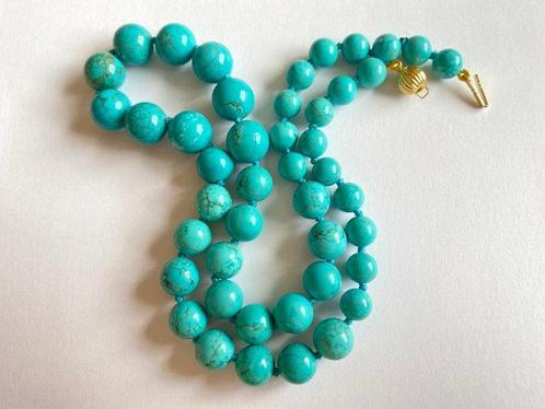 18 Karaat (750) Goud - Turkoois - Halsketting, Antiek en Kunst, Kunst | Designobjecten
