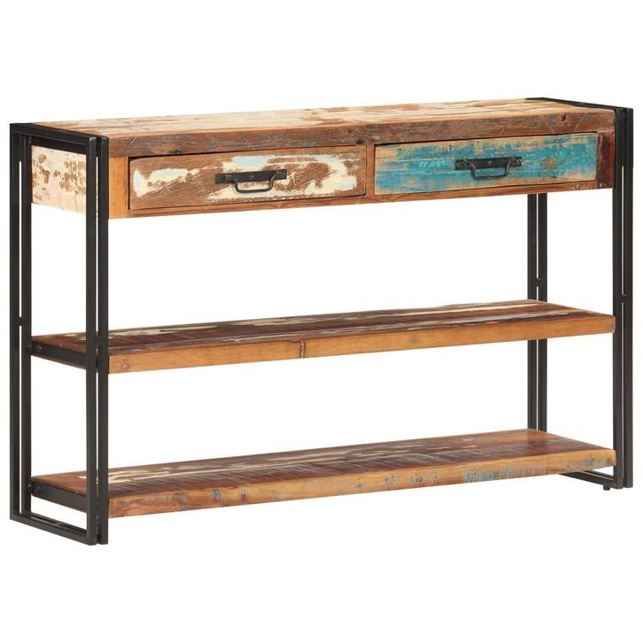 vidaXL Dressoir 120x30x75 cm massief gerecycled hout, Huis en Inrichting, Kasten | Dressoirs, 25 tot 50 cm, Nieuw, 100 tot 150 cm