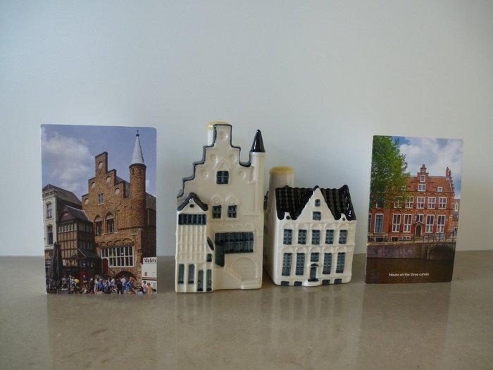 KLM-huisje - Twee KLM huisjes 101 en 105 met, Antiek en Kunst, Antiek | Wandborden en Tegels