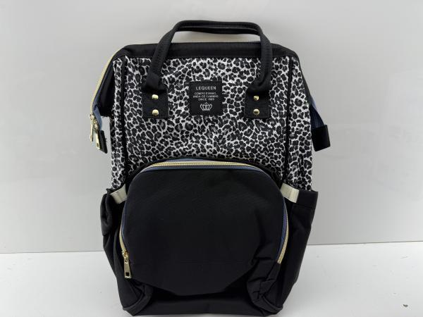 Veiling - Lequeen - Luiertas - Zwart/Panter, Kinderen en Baby's, Luiertassen