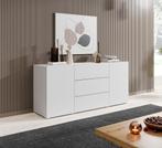 Meubella | Dressoir mat wit hangend 140x35x60, Huis en Inrichting, Kasten | Dressoirs, 100 tot 150 cm, Verzenden, Nieuw, Modern