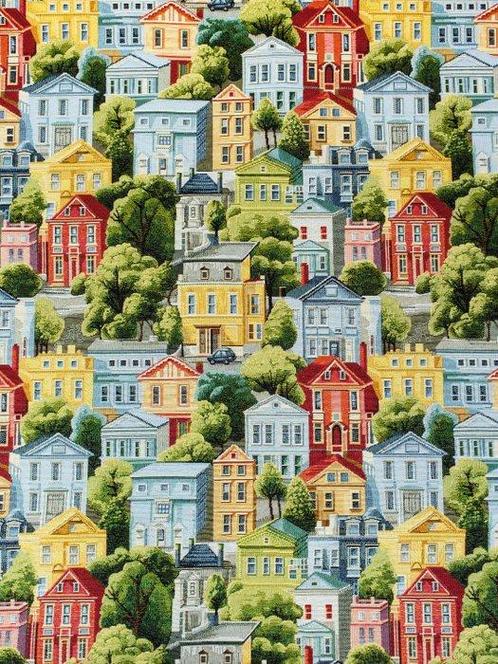 Stedelijke Regenboog: Exclusieve Jacquard Gobelin uit de, Antiek en Kunst, Antiek | Kleden en Textiel