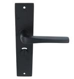 Deurklink Basis Wig Massief zwart Op langschild WC63/8, Verzenden, Nieuw