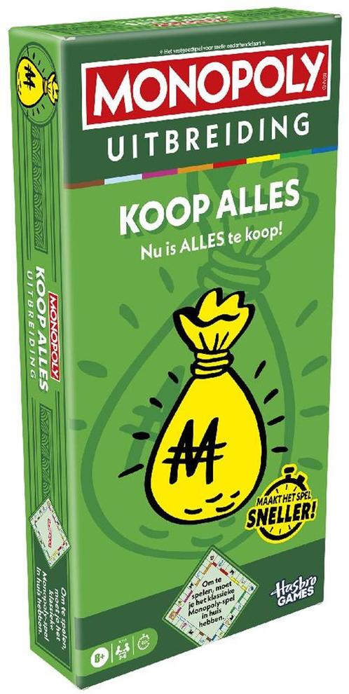 Monopoly - Koop Alles Uitbreiding | Hasbro -, Hobby en Vrije tijd, Gezelschapsspellen | Bordspellen, Nieuw, Verzenden
