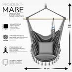 Tillvex® Hangstoel - Binnen & Buiten - Tot 150kg - 2 Kussens, Huis en Inrichting, Verzenden, Zo goed als nieuw