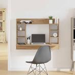 vidaXL Aan de muur bevestigd bureau met plank artisanaal, Huis en Inrichting, Verzenden, Nieuw