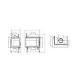 Inbouw Houtkachel Quattro 60 L Links Open Side, Huis en Inrichting, Kachels, Verzenden, Nieuw