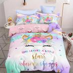 Eenpersoons Dekbedovertrek 140 x 200 - Unicorn - Eenhoorn, Verzenden, Nieuw