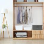 vidaXL Opbergbox 50x30x25 cm stof antracietkleurig, Huis en Inrichting, Woonaccessoires | Kisten, Verzenden, Nieuw