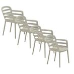 Garden Impressions Mira tuinstoel zand - 4 stuks, Tuin en Terras, Tuinsets en Loungesets, Verzenden, Nieuw