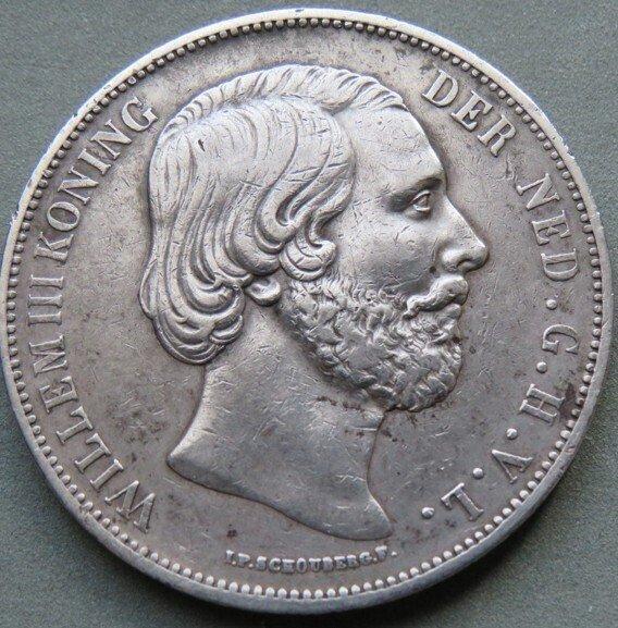 Nederland. Willem III. 2 1/2 Gulden 1873 (Zonder, Postzegels en Munten, Munten | Nederland