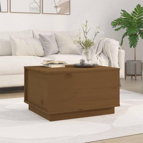 vidaXL Salontafel 60x50x35 cm massief grenenhout honingbruin, Huis en Inrichting, Tafels | Salontafels, 50 tot 100 cm, Nieuw, Grenenhout