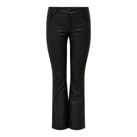 ONLY CARMAKOMA Imitatieleren broek CARBLUSH MID FLARED, Kleding | Dames, Broeken en Pantalons, Nieuw, Verzenden