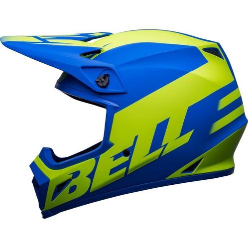 Crosshelm Bell MX-9 Fluo Geel / Blauw - MAAT MEDIUM / LARGE, Motoren, Kleding | Motorhelmen, Nieuw met kaartje, Offroadhelm, Verzenden