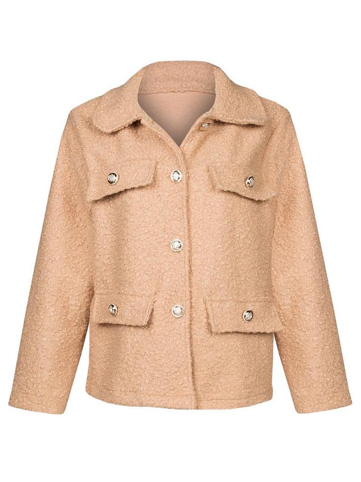 Jasje Bouclé Beige, damesjas, Kleding | Dames, Jassen | Winter, Verzenden
