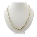 Gouden gedraaide schakelketting., Ophalen of Verzenden, Gebruikt, Overige kleuren, Goud