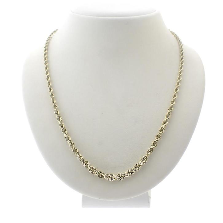 Gouden gedraaide schakelketting., Sieraden, Tassen en Uiterlijk, Kettingen, Overige kleuren, Gebruikt, Goud, Ophalen of Verzenden