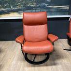 Stressless Aura L relaxfauteuil, Nieuw, Leer, Ophalen of Verzenden, Rood