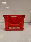 40x30x22 stapel/magazijn/grijpbak, rood, vlakke bodem,