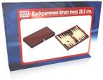Backgammon Houten Koffer - Bruin | HOT Games -, Hobby en Vrije tijd, Gezelschapsspellen | Bordspellen, Verzenden, Nieuw
