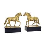 Boekensteunen - Brons, Porselein - Pair of horses, Antiek en Kunst