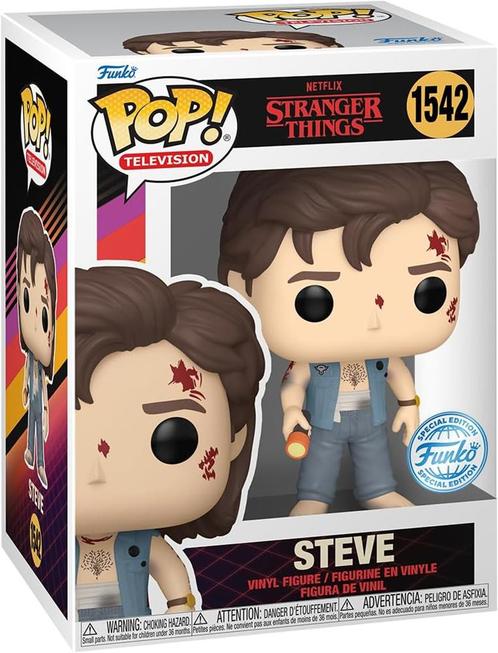 Funko Pop! - Stranger Things Steve (Battle damage) #1542 |, Verzamelen, Poppetjes en Figuurtjes, Nieuw, Verzenden