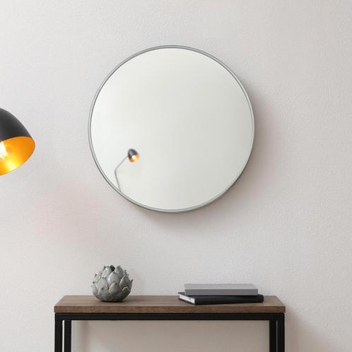 [en.casa] Spiegel Ordona hangend Ø40 rond grafietgrijs, Huis en Inrichting, Woonaccessoires | Spiegels, Nieuw, Verzenden