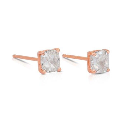 Oorbellen - 18 karaat Roségoud - 1.86ct. tw. Diamant, Sieraden, Tassen en Uiterlijk, Oorbellen