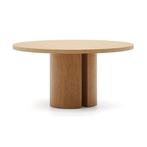 *WOONWINKEL* Kave Home Nealy Ronde Eettafel Eikenfineer, Huis en Inrichting, Tafels | Eettafels, Verzenden, Nieuw