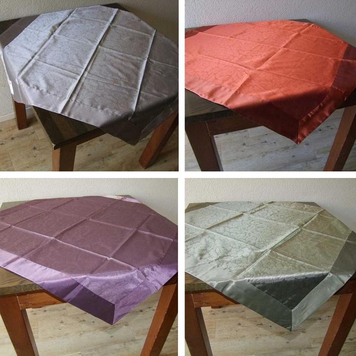 Vierkant tafelkleed tafellaken glanzend - div. kleuren NIEUW, Huis en Inrichting, Tafelkleden, Binnen, Vierkant, Nieuw, Ophalen of Verzenden