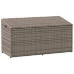 vidaXL Tuinbox 110x50x58 cm poly rattan grijs, Verzenden, Nieuw