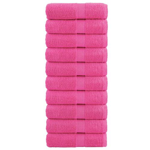 vidaXL Gastendoekjes SOLUND 10 st 600 g/m² 30x50 cm roze, Huis en Inrichting, Badkamer | Badtextiel en Accessoires, Roze, Nieuw