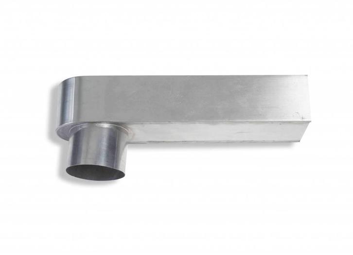 zinken stadsuitloop 60 x 100 mm - uitloop Ø80, Doe-het-zelf en Verbouw, Buizen en Afvoer, Ophalen of Verzenden