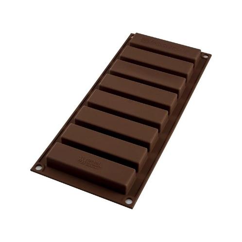 Silikomart Chocolademal Snack (8) 10x2,6x1,6cm, Hobby en Vrije tijd, Taarten en Cupcakes maken, Nieuw, Verzenden
