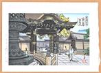 Hundred Views of Kyoto - Nishi Hongan-ji Temple   -