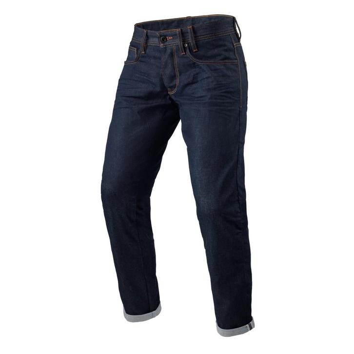 REV’IT! Lewis Selvedge TF L32 Donkerblauw Motorjeans, Motoren, Kleding | Motorkleding, Heren, Nieuw met kaartje, Broek | textiel