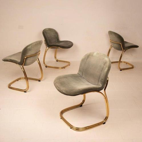 Rima - Giorgio Rinaldi - Stoel (4) - Sabrina - Fluweel,, Antiek en Kunst, Kunst | Designobjecten