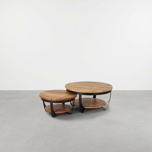 Combideal Priya set 90 en 65 cm salontafel rond, Huis en Inrichting, Tafels | Salontafels, Ophalen of Verzenden