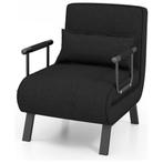 Trendmix 4-in-1 Slaapstoel Zwart – Inklapbare Slaapbank –, Ophalen of Verzenden, Nieuw