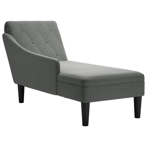 vidaXL Chaise longue met kussen en rechterarmleuning stof, Huis en Inrichting, Banken | Sofa's en Chaises Longues, Nieuw, Verzenden