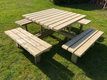 Picknicktafel vierkant geïmpregneerd vuren NIEUW beschikbaar voor biedingen