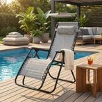 Comfort Ligstoel Outdoor | Verstelbaar 3 standen | Laatst..., Ophalen of Verzenden, Nieuw, Metaal, Inklapbaar