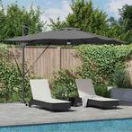 vidaXL Roma Parasol met LED-striplichten Antraciet 286 x 284, Tuin en Terras, Verzenden, Nieuw, 2 tot 3 meter