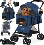 LOVPET® Hondenbuggy 2in1 Huisdieren - Wandelwagen - Blauw, Caravans en Kamperen, Verzenden, Nieuw
