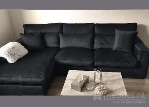 Loungebank Oudenbosch - loungebanken - Zwart, Huis en Inrichting, Banken | Sofa's en Chaises Longues, Nieuw, Stof