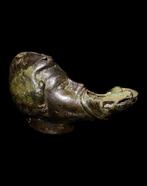 Oud-Romeins - Olielamp van brons met Nubisch hoofd - 1e/3e