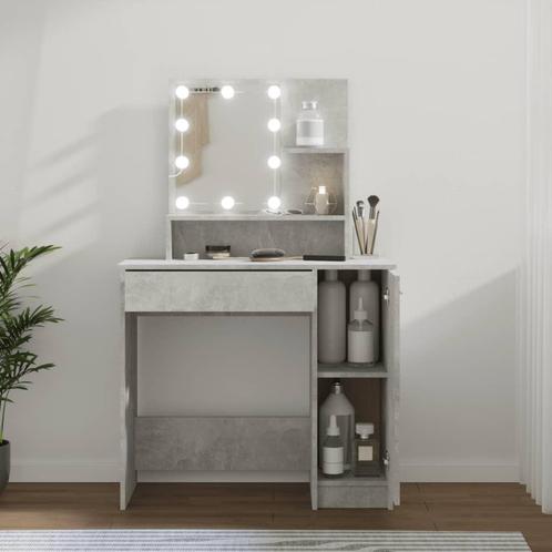 vidaXL Kaptafel met LED-verlichting 86,5x35x136 cm, Huis en Inrichting, Tafels | Salontafels, 50 tot 100 cm, Nieuw, Overige houtsoorten