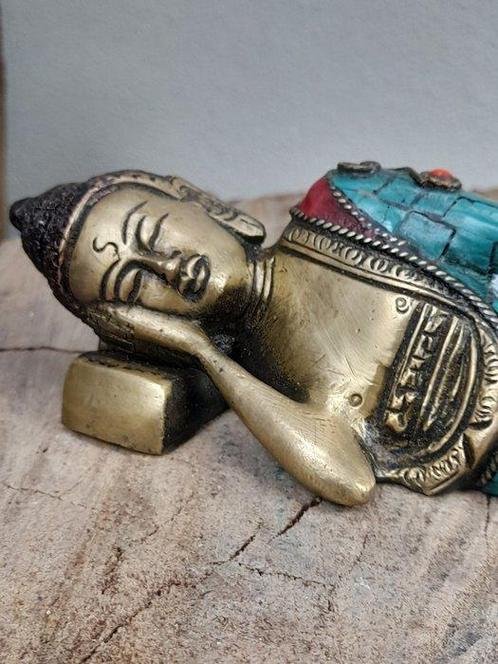 Grote liggende Boeddha - Parinirvana - sculptuur - Nepal, Antiek en Kunst, Kunst | Niet-Westerse kunst